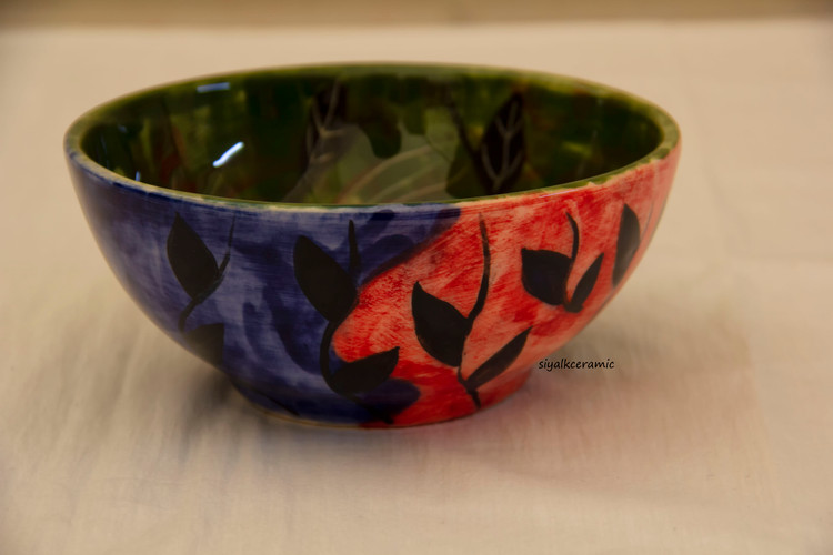 کاسه ژاپنی نقاشی زیرلعابی