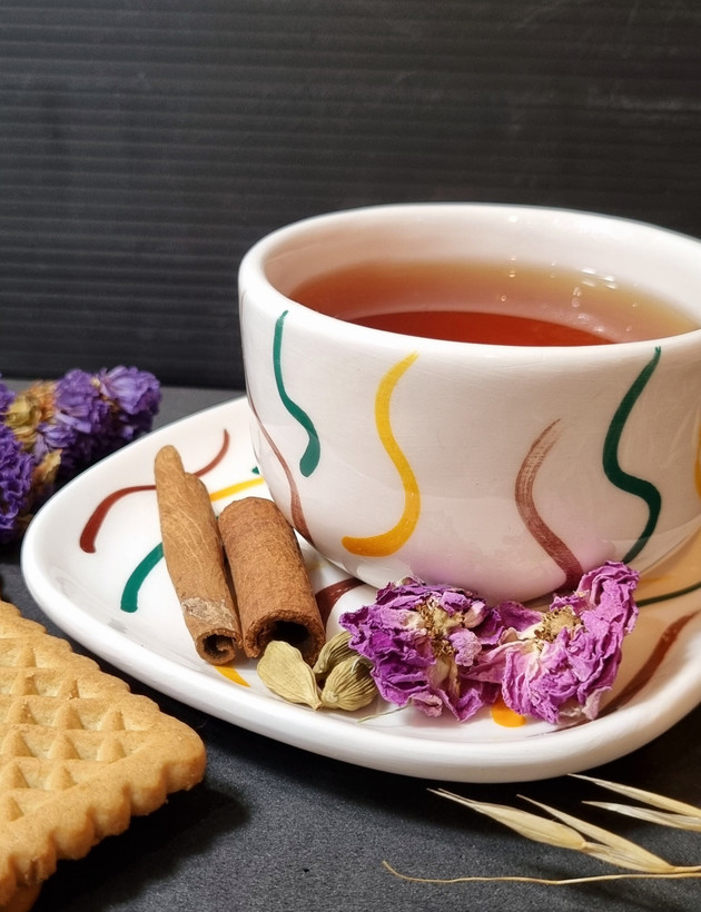 کاپ و نعلبکی چای خوری سیلک سرامیک